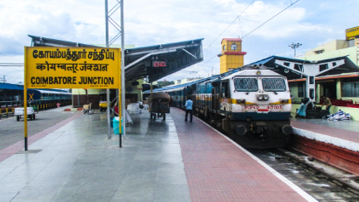 When will the Coimbatore Chennai special train leave