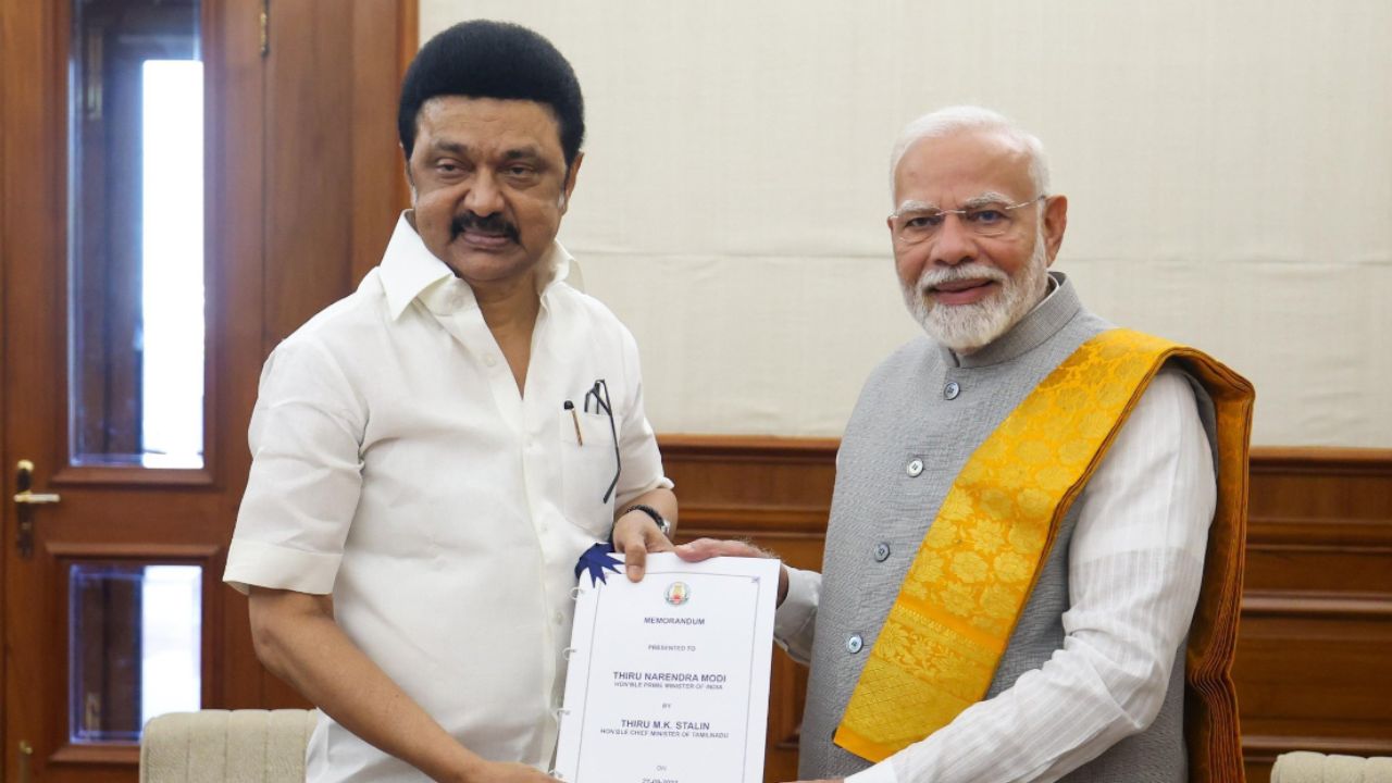 TN CM M K Stalin met Prime Minister Narendra Modi in Delhi