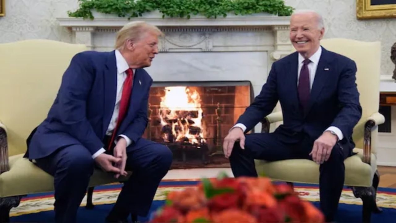 Donald Trump meets Joe Biden at White House