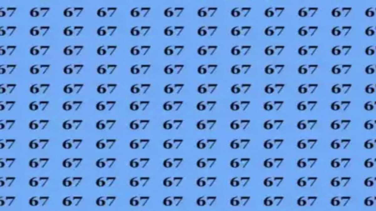 optical illusion find the lone 87 among the 67 numbers