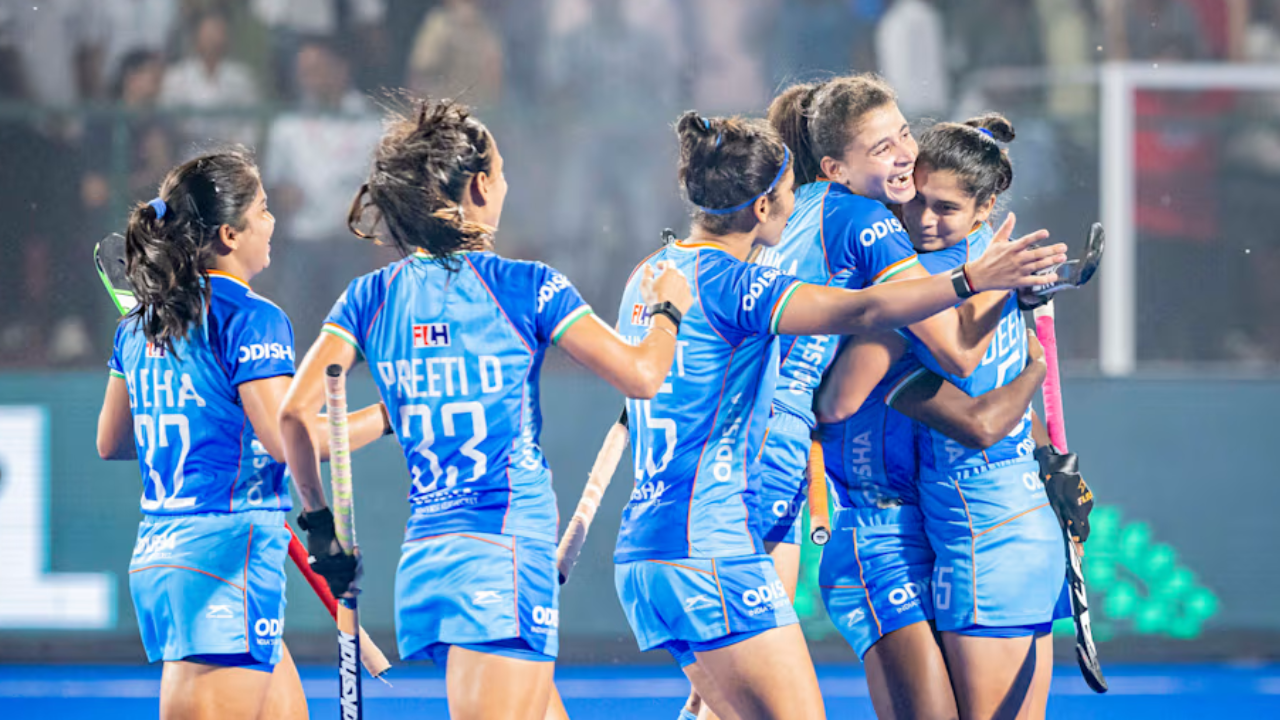 india register hat trick win in womens asian champions hockey trophy