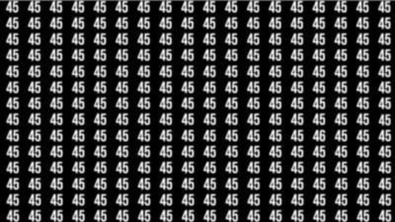 Find the 46 hidden in the middle of Optical Illusion 45