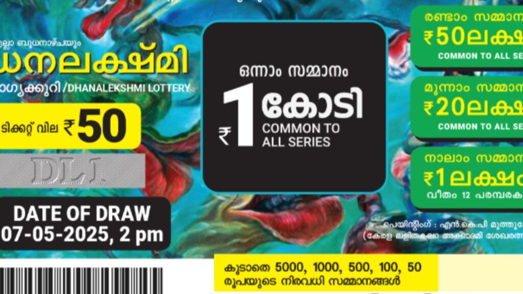 Kerala Lottery DhanaLekshmi DL 8 Winners For July 2 2025