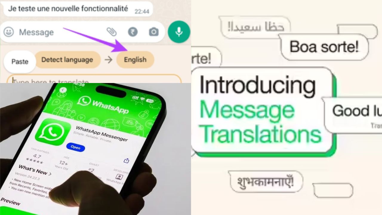 Translation feature on WhatsApp