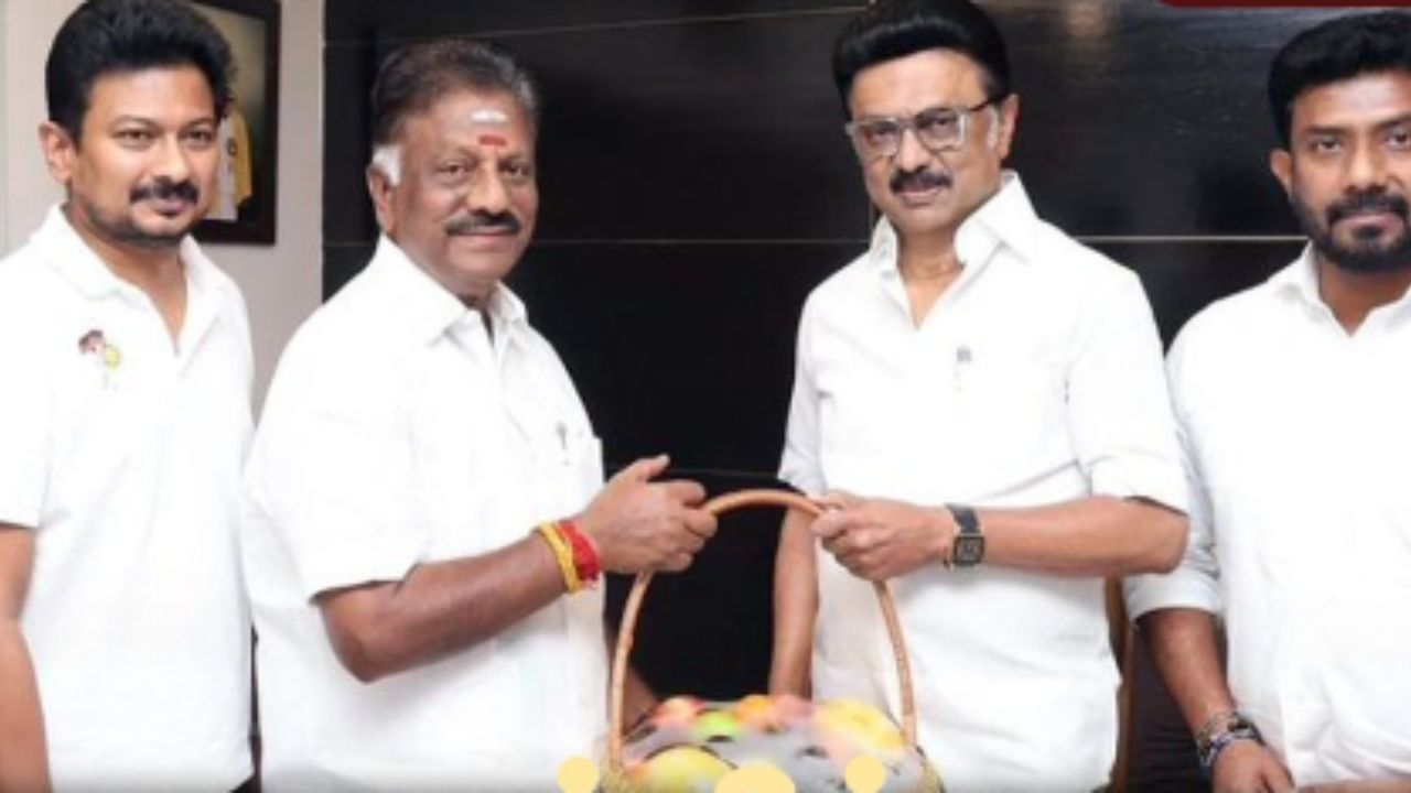 O. Panneerselvam meets stalin
