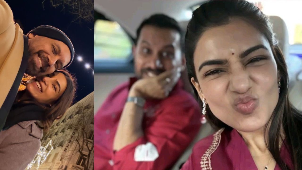 கணவர் ராஜ் உடன் நடிகை சமந்தா