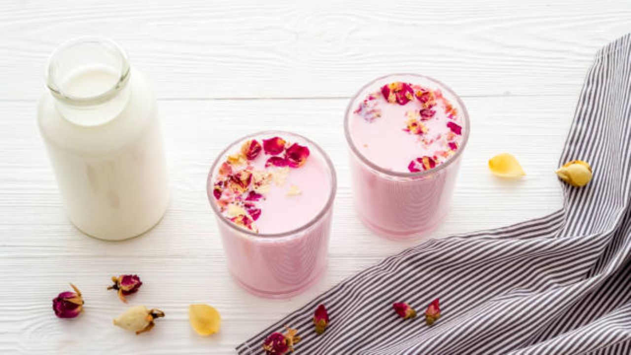 ரோஸ் மில்க் பானம்
