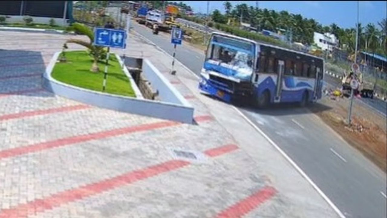 சேலத்தில் விபத்துக்குள்ளான அரசு பேருந்து