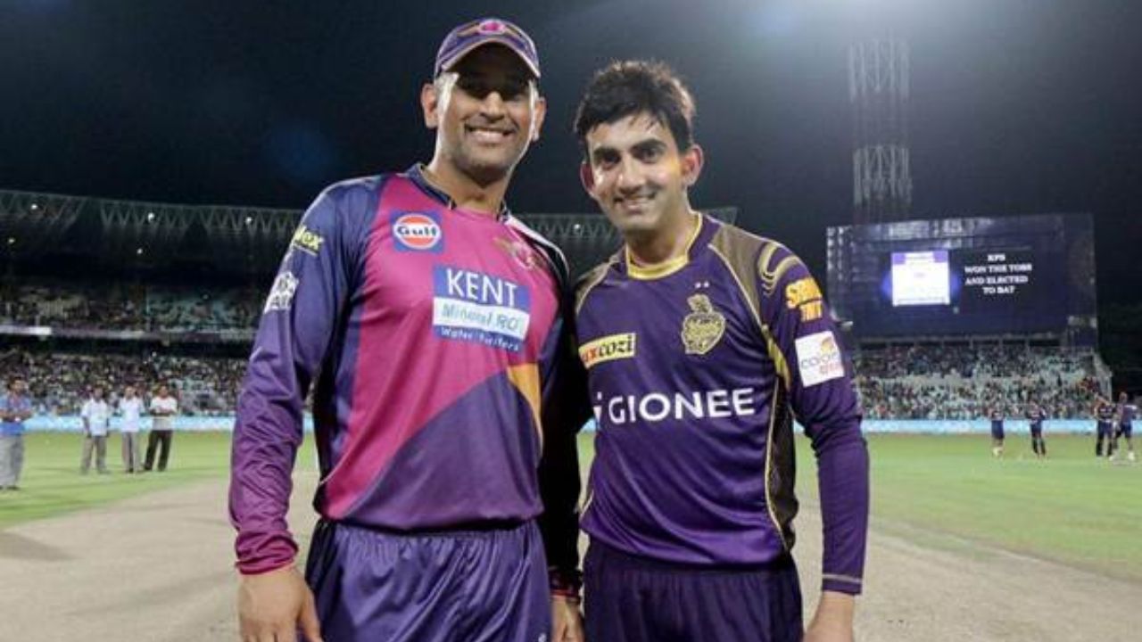 தோனியுடன் கவுதம் கம்பீர்