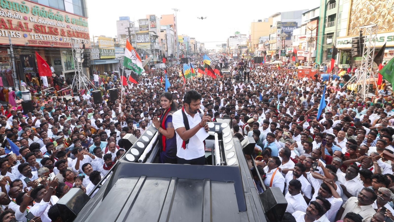 காஞ்சிபுரம் பரப்புரையில் உதயநிதி ஸ்டாலின்