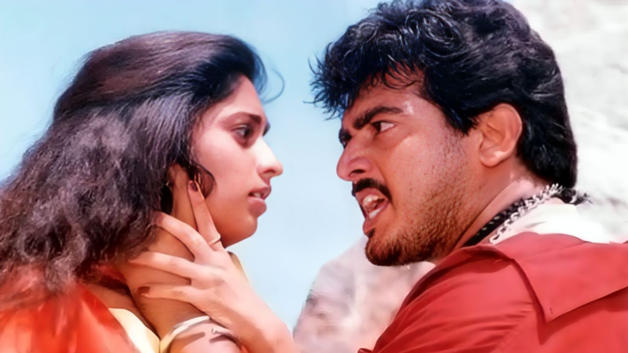 அமர்களம் படத்தில் அஜித்-ஷாலினி
