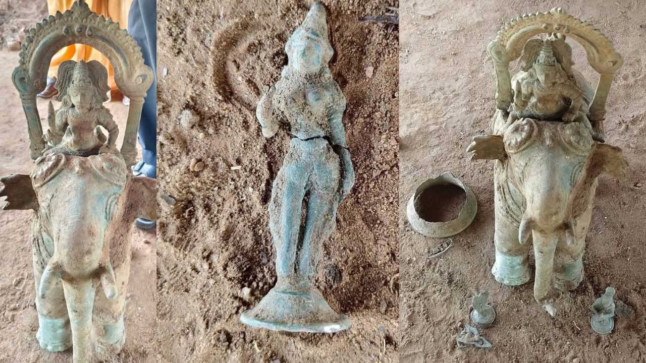 தஞ்சாவூரில் கண்டெடுக்கப்பட்ட பழங்கால பொருங்கள்