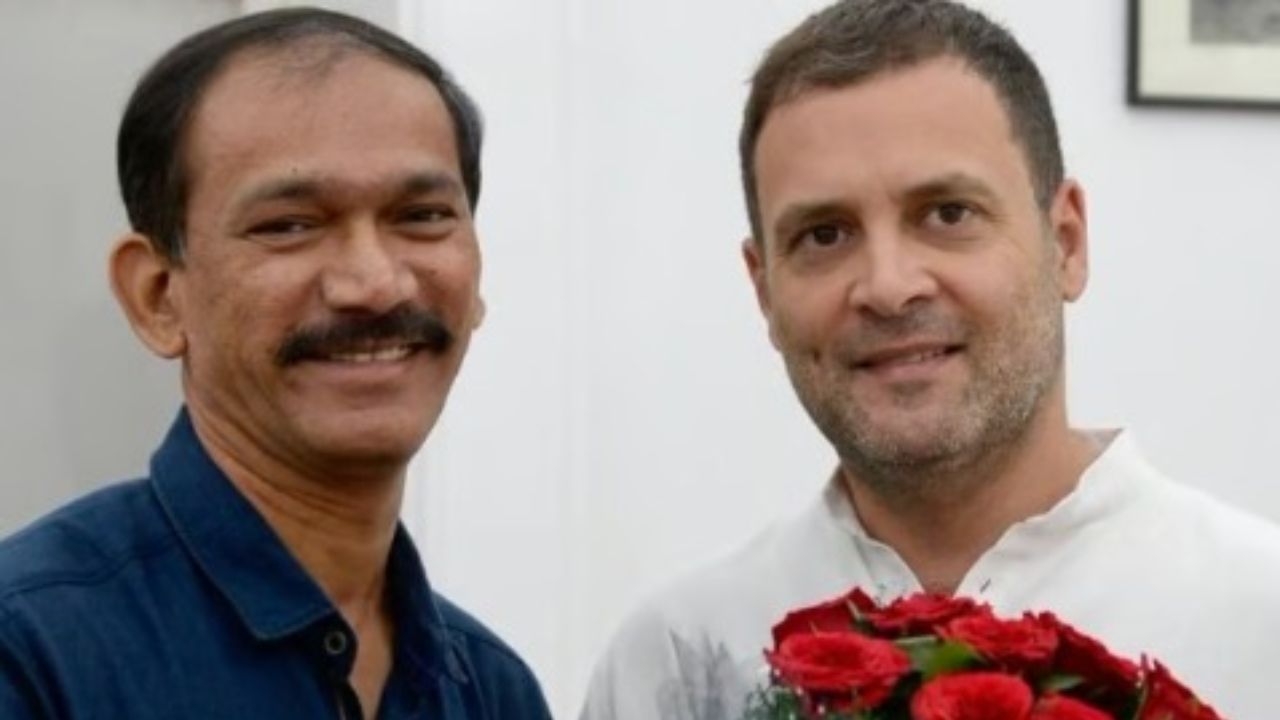 ராகுல் காந்தியுடன் கிரிஷ் சோடங்கர்
