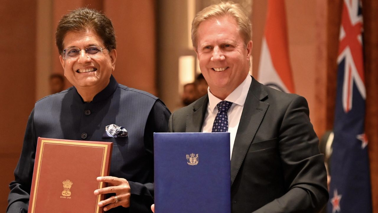 இந்தியா – நியூசிலாந்து இடையே தடையற்ற வர்த்தக ஒப்பந்தம் கையெழுத்து