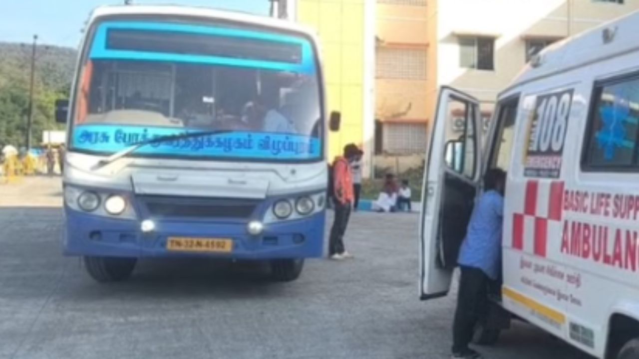 Passenger Collapses on Chennai Bus