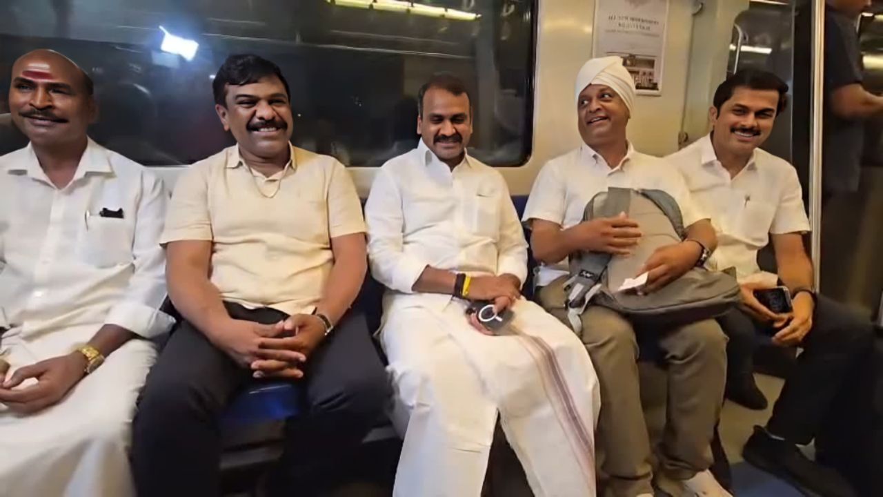 L. Murugan Takes Metro Ride