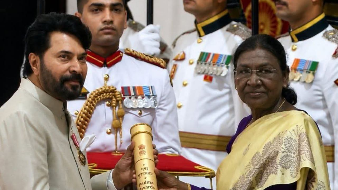 Mammootty Receives Padma Bhushan