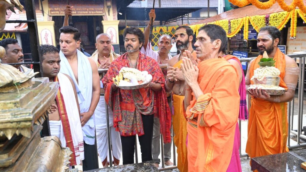 CM Vijay Prays at Kollur Temple