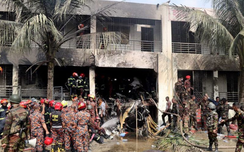 Bangladesh Air Force jet crashes into Dhaka school