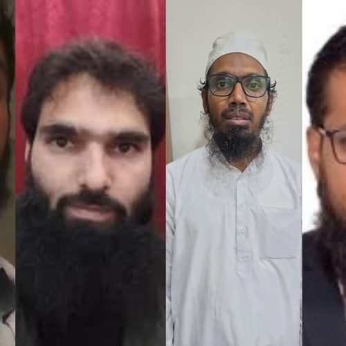 கைது செய்யப்பட்ட 4 மருத்துவர்கள் டாக்டர் முசாமில் ஷகீல், டாக்டர் அதீல் அகமது ராதர், டாக்டர் அகமது மொஹியுதீன் சயீத், மற்றும் டாக்டர் ஷாஹீன் ஷஹீத் (வரிசை: இடமிருந்து வலமாக)