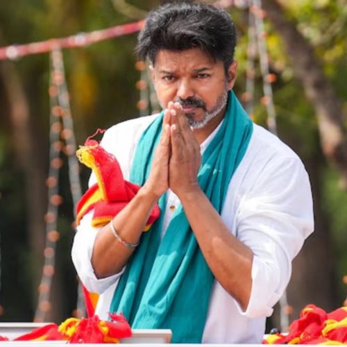 நடிகரும் தமிழக வெற்றிக் கழக தலைவர் விஜய்