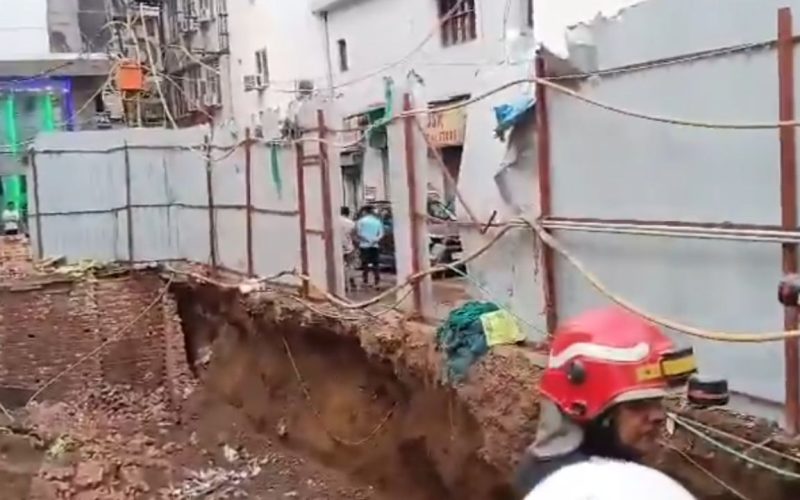 An under construction building collapsed in Delhis Paharganj area