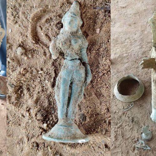 தஞ்சாவூரில் கண்டெடுக்கப்பட்ட பழங்கால பொருங்கள்