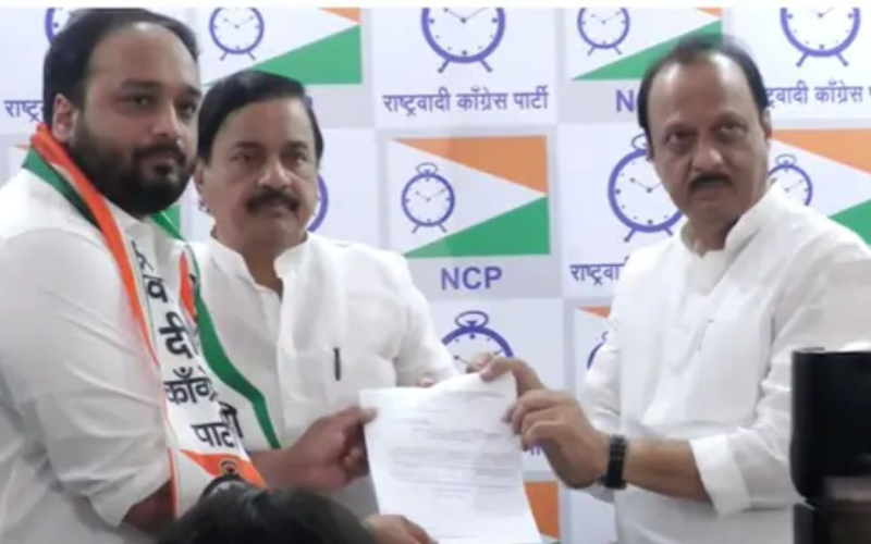 Baba Siddiques son Zeeshan Siddique joins Ajit Pawars NCP