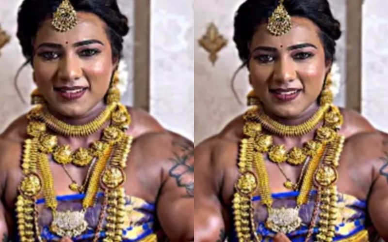 Bodybuilder Chitra wedding viral look