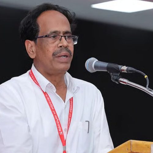 இந்திய கம்யூனிஸ்ட் மாநிலச் செயலாளர் எம். வீரபாண்டியன்.