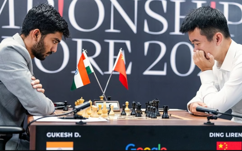 world chess championship Gukesh beats liren in 11th round