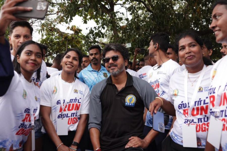 போதைப்பொருள் ஒழிப்பு விழிப்புணர்வு ஓட்டத்தில் முதலமைச்சர் விஜய் பங்கேற்பு