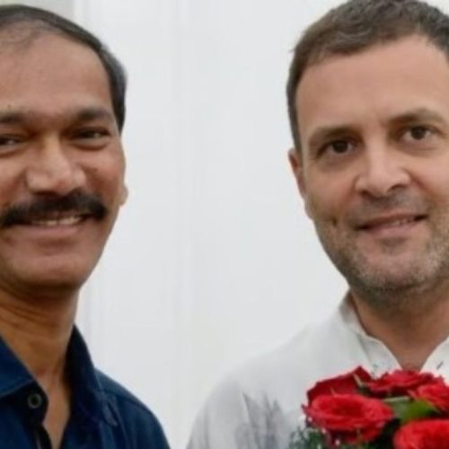 ராகுல் காந்தியுடன் கிரிஷ் சோடங்கர்
