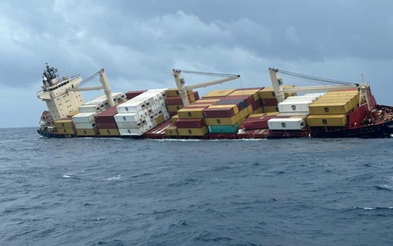 Container ship capsizes in the sea near Kochi