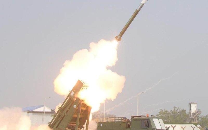 Pinaka rocket at Chandipur in Odisha