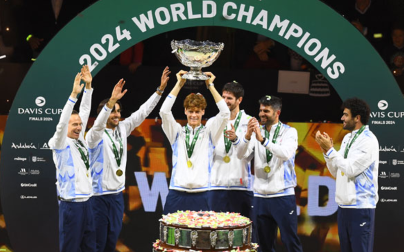 davis cup tennis italy beats netherlands