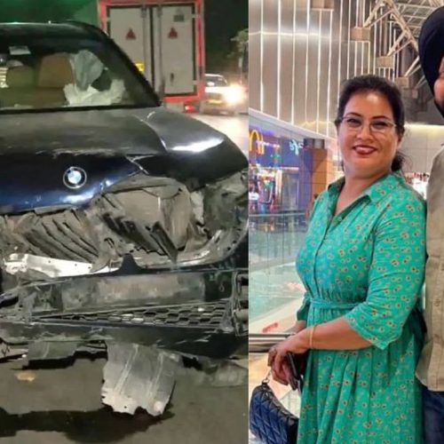 பைக் மீது மோதிய கார்