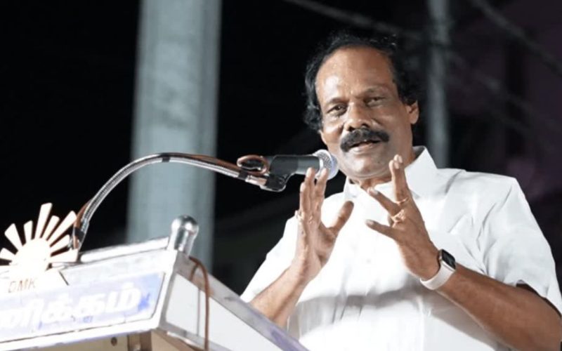 Dindigul I Leoni mocks actor Vijays TVK party at Pollachi DMK rally