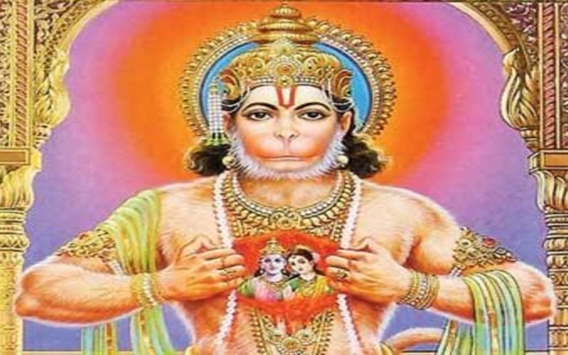 Do you know the incident where Hanuman split his chest