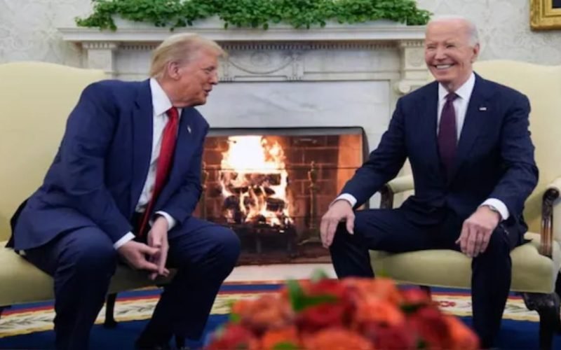Donald Trump meets Joe Biden at White House