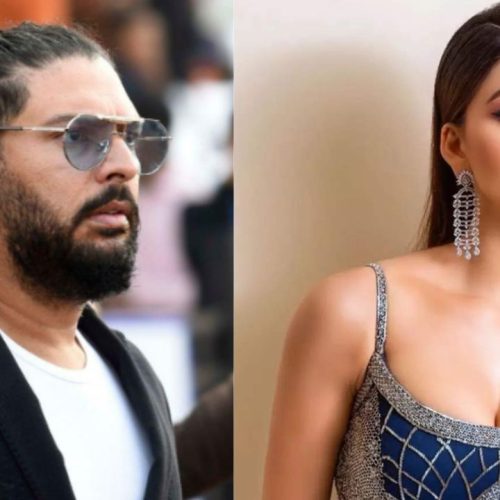 யுவராஜ் சிங், நடிகை ஊர்வசி ரவுதாலா
