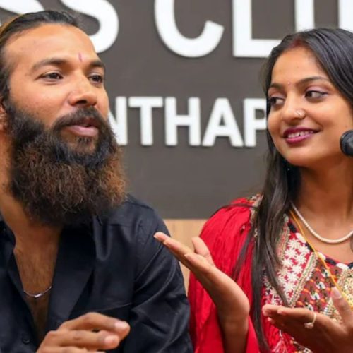 கணவர் ஃபர்மன் கான் உடன் மோனலிசா