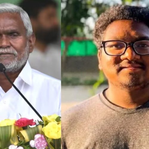 முன்னாள் முதல்வர் சாம்பாய் சோரன்,19 வயதான வீர் சோரன்
