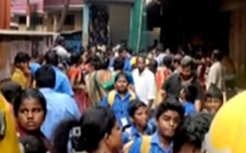 Gas leak in a private school in Tiruvottiyur Chennai