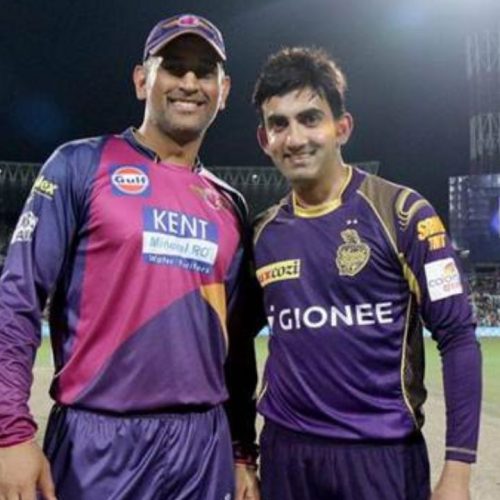 தோனியுடன் கவுதம் கம்பீர்