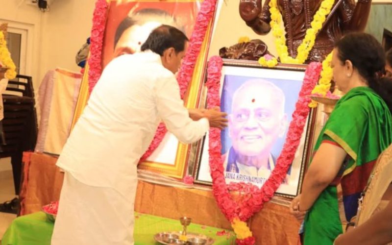 H Raja pays tribute to BJP pioneer Jana Krishnamurthy
