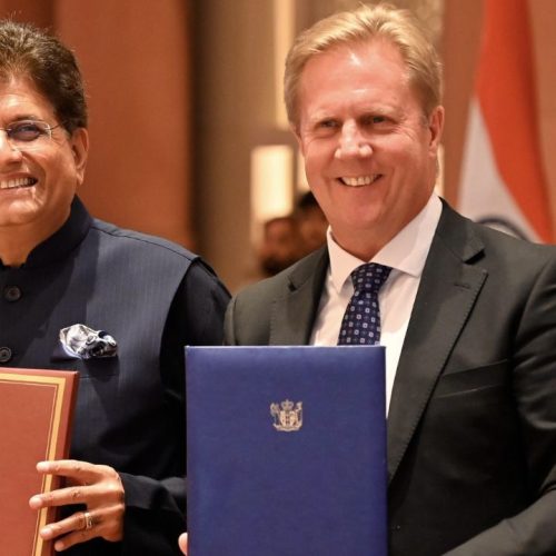 இந்தியா – நியூசிலாந்து இடையே தடையற்ற வர்த்தக ஒப்பந்தம் கையெழுத்து