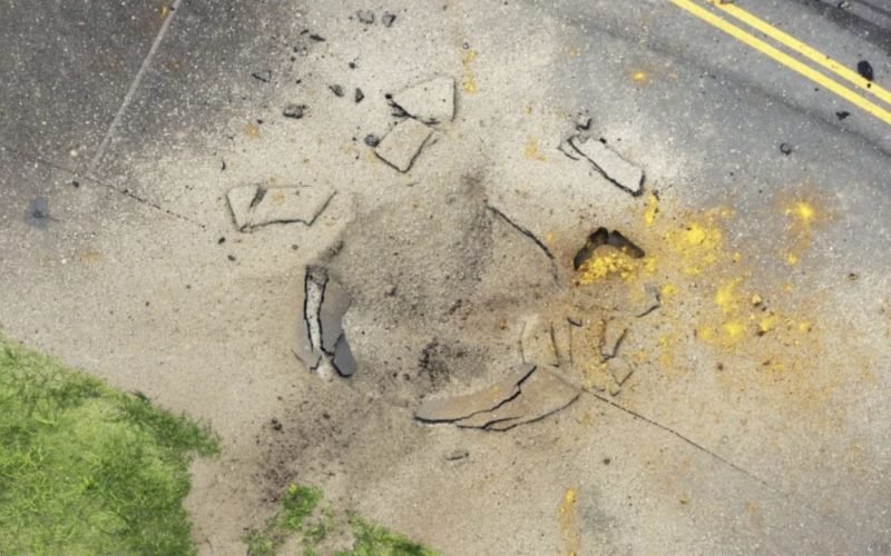 America bomb from WWII explodes at a Japan airport
