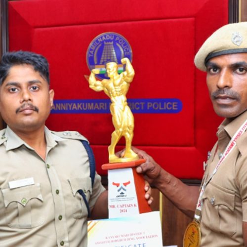 காவலர் மகேஸ்வரனுக்கு எஸ்.பி பாராட்டு