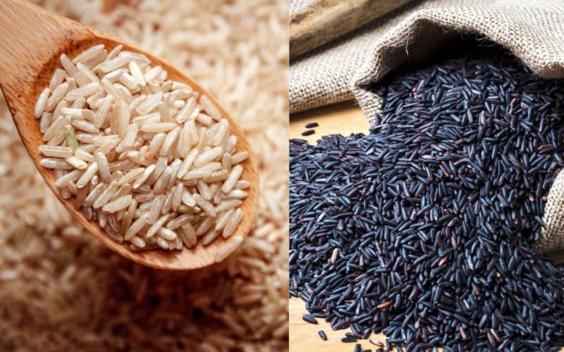 benefits of black rice and brown rice